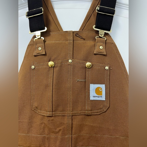 NWOT Men’s Light Brown Carhartt Work Overalls - Picture 6 of 16